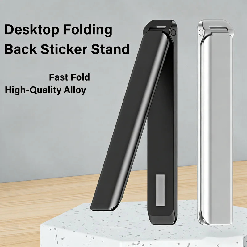 Ultra-thin Mini Magnetic Replicate Mobile Cell Phone Holder Bracket Metal Desktop Stand Universal Support Folding Kickstand Rack