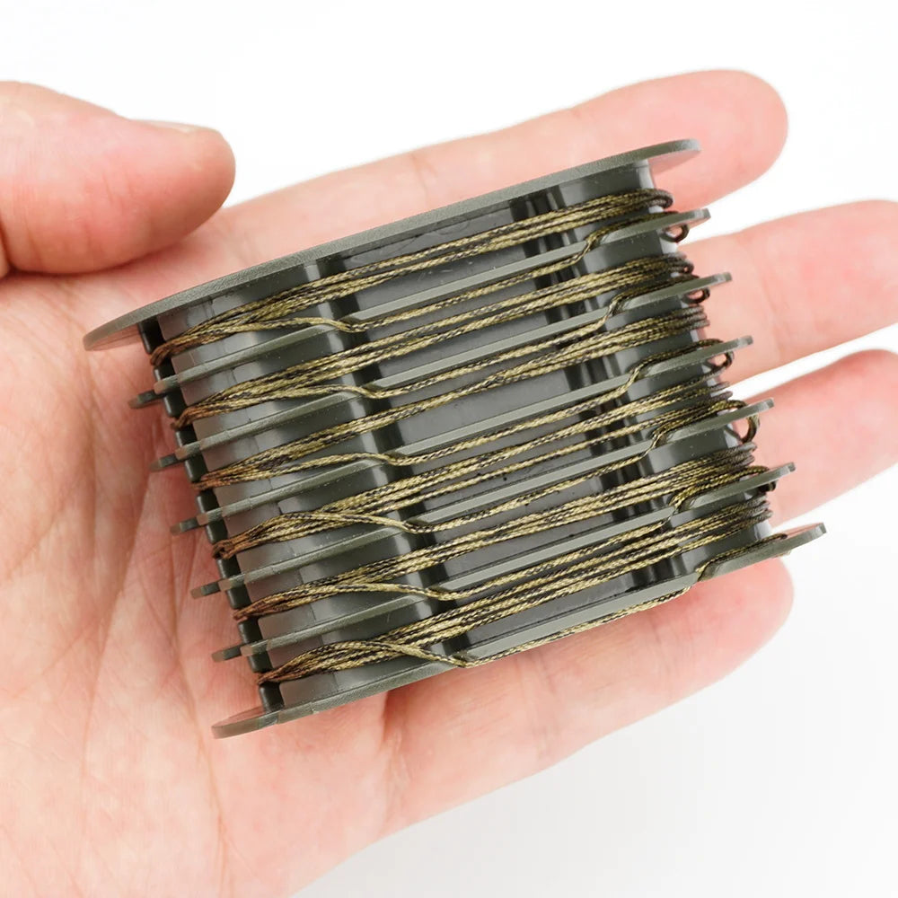 Hirisi Carp Fishing Line Braided Lead Core Carp Leader Line Leadcore Storage for Carp Rig Chod Helicopter Rig Tackle W301