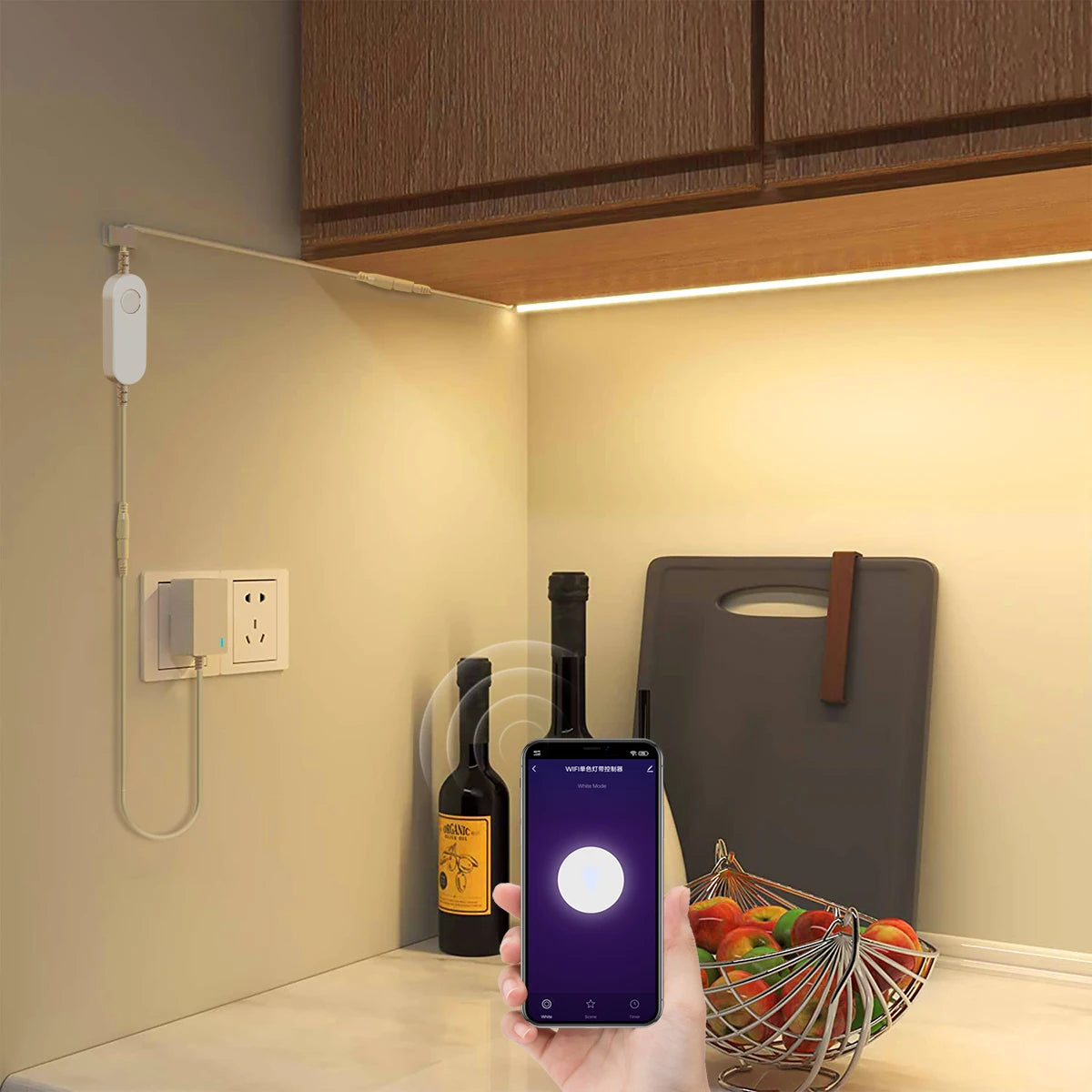 Bandă LED Inteligentă WiFi TUYA COB 320LED/m – Control din telefon, 3000K/4000K/6000K, compatibilă cu Alexa și Google Home