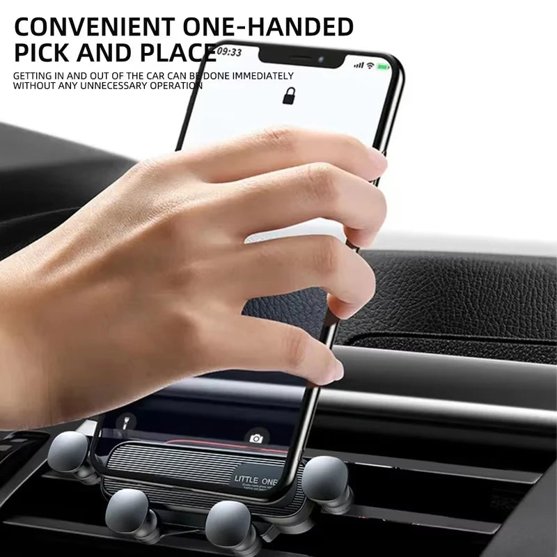 Universal Gravity Car Phone Holder Air Vent Mount Mobile Support for iPhone 13/12 Xiaomi - Automotive GPS Stand