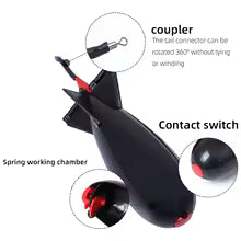 Spomb pentru nădire pescuit crap – rachetă nădire feeder pentru lansare momeli, plutitor, reutilizabi