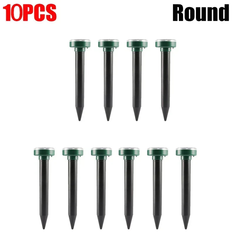 Mole Snake Rodent Chaser Ultrasonic Solar Powered Pest Repeller For Lawn Garden Outdoor Yard Protection Device