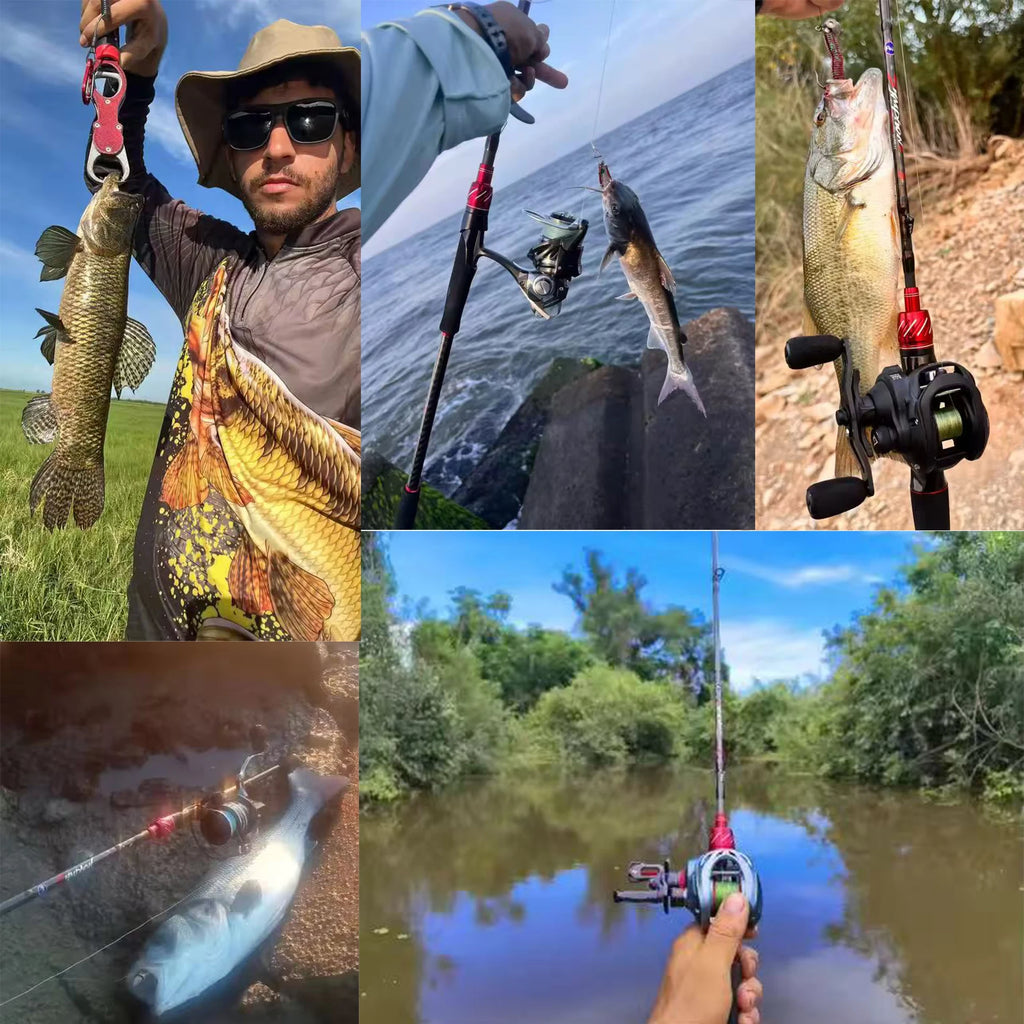 BIUTIFU PHISHGER Traveller Fuji Spinning Bait Casting Lure Bass Fishing Rods 1.8m~3.0m Carbon Ultralight Fast Pole With Tube Bag