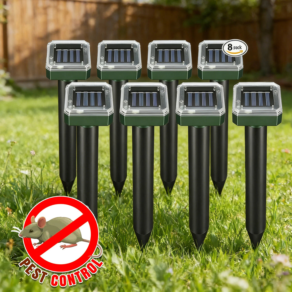 Mole Snake Rodent Chaser Ultrasonic Solar Powered Pest Repeller For Lawn Garden Outdoor Yard Protection Device