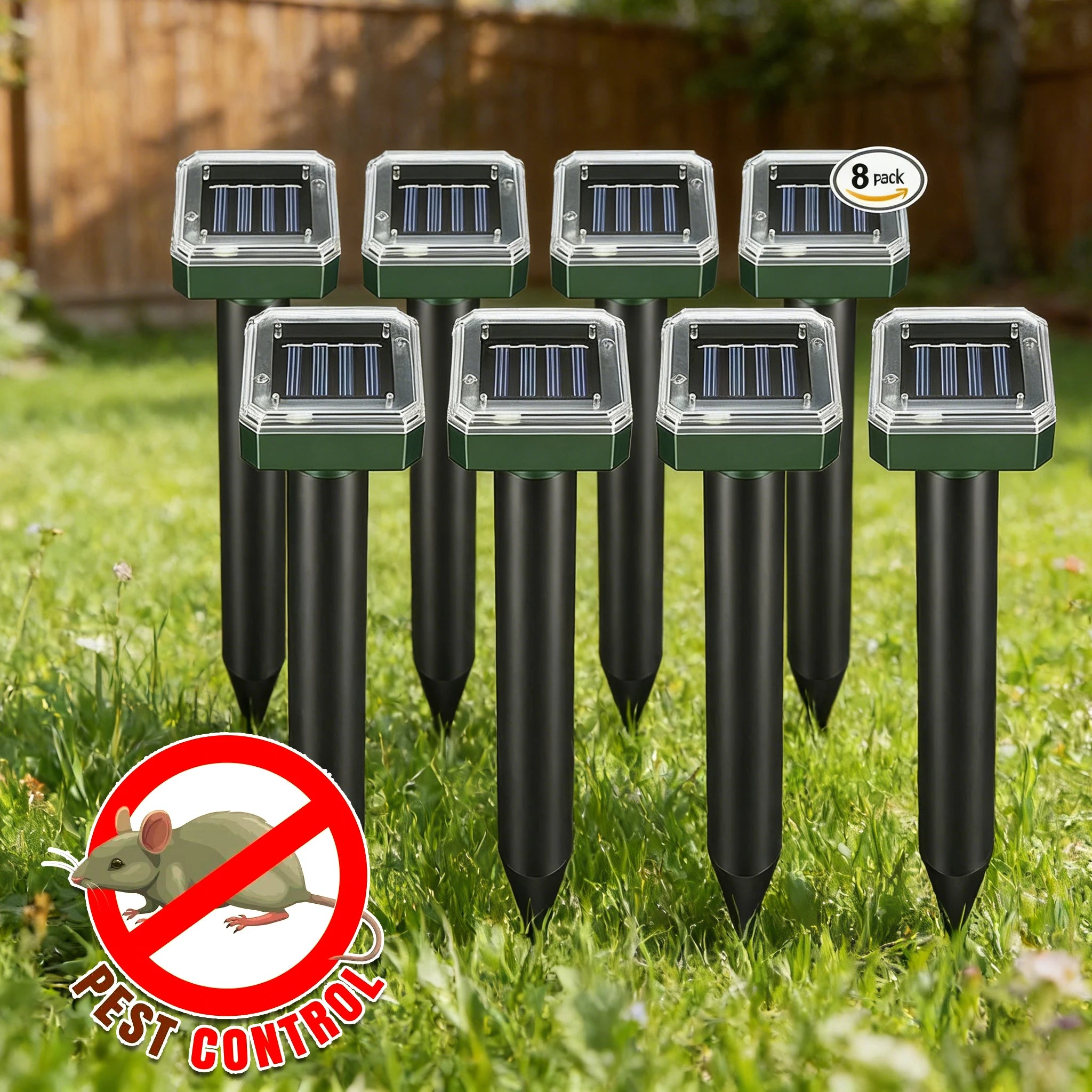 Mole Snake Rodent Chaser Ultrasonic Solar Powered Pest Repeller For Lawn Garden Outdoor Yard Protection Device