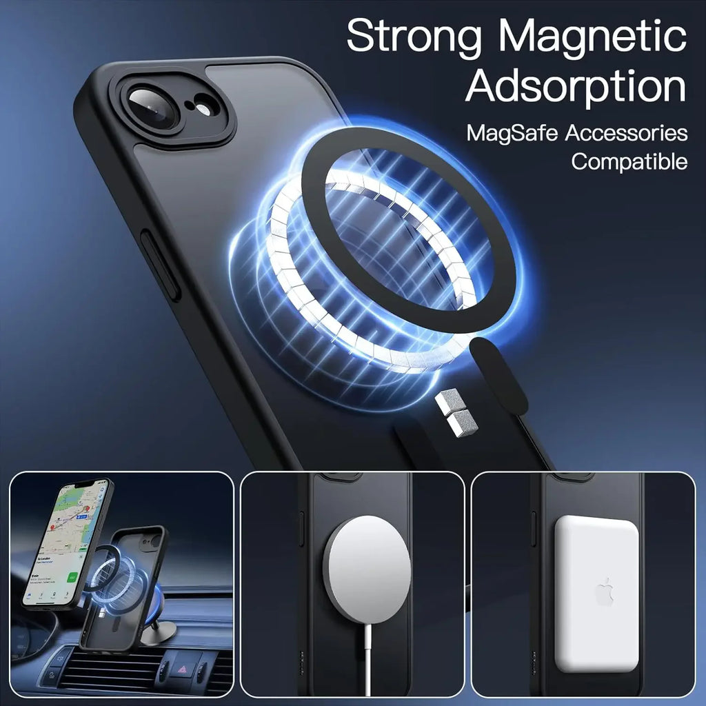 For Magsafe Magnetic Wireless Charging Case For iPhone 16E 17E iPhone16E iPhone17E 5G Shockproof Matte Back Cover Coque