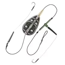 Montură pescuit crap cu plumb și cârlige – 30g-100g, oțel carbon rezistent