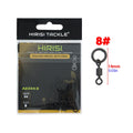 Hirisi 20 Piece Carp Fishing Swivels Snaps with Solid Ring Quick Change Fishing Hook Swivels Fishing Accessories AE044