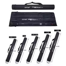 Lansetă pescuit Goture Xceed carbon, 4 segmente, 1.98–3.6 m, putere MH – cu husă transport