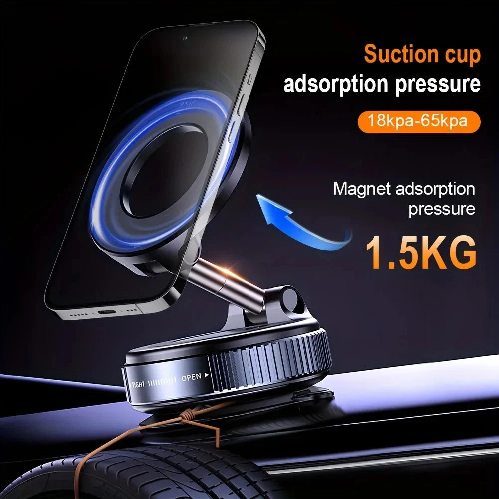 360 Degree Rotation Foldable Universal Mobile Phone Stands Magnetic Vacuum Suction Phones Holder Multi Angle Adjustable Holder