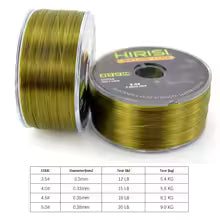 Fir de pescuit monofilament HIRISI Nylon Line 350M – rezistență mare, durabil, pentru crap și pescuit general