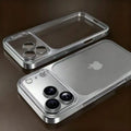 Luxury Plating Color PC Transparent Phone Case For iPhone 17 16 15 14 13 Pro Max Air Lens Protection Matte BackPlate Hard Cover
