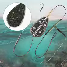 Montură pescuit crap cu plumb și cârlige – 30g-100g, oțel carbon rezistent