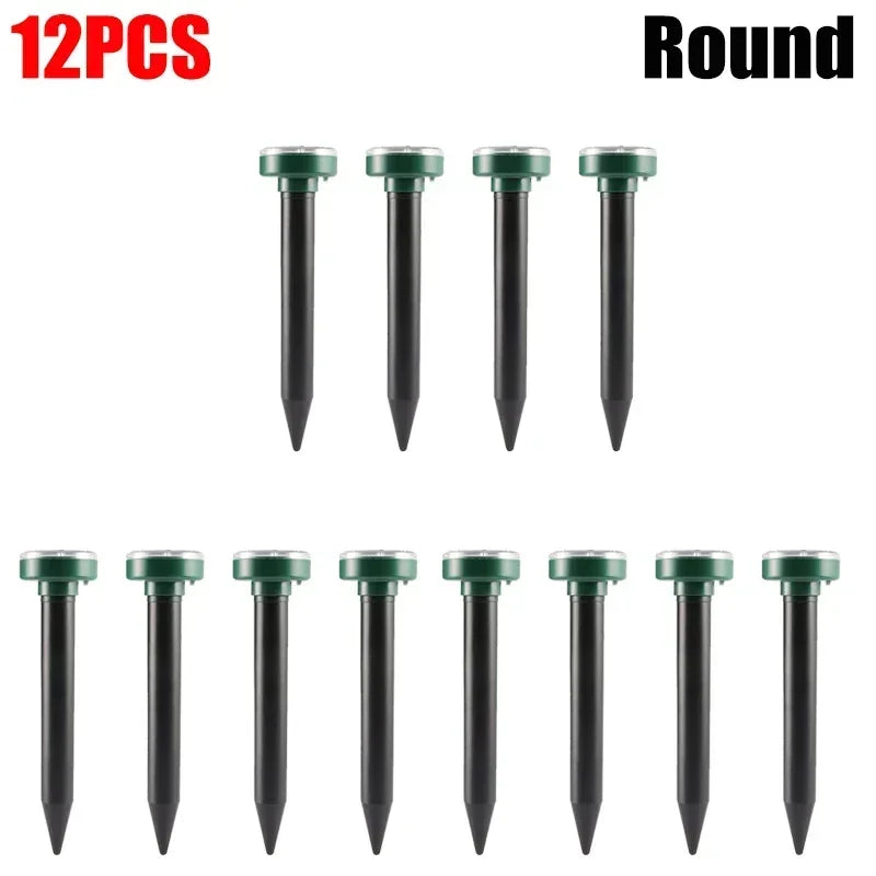 Mole Snake Rodent Chaser Ultrasonic Solar Powered Pest Repeller For Lawn Garden Outdoor Yard Protection Device