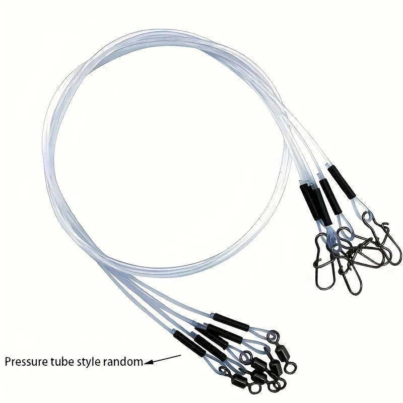 12PCS Fluorocarbon Fishing Leaders,Equipped with High-Speed 360° Rotating Swivels Saltwater & Freshwater Fishing for Pike Bass